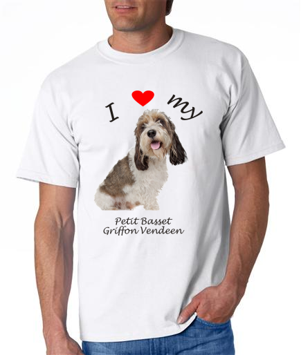 Dogs - Petit Basset Griffon Vendeen Picture on a Mens Shirt